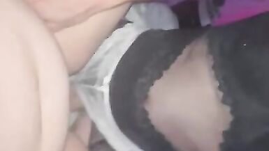 Hot Blonde Crossdresser Licks and Fucks GF until Massive Cum Shot - 15 image