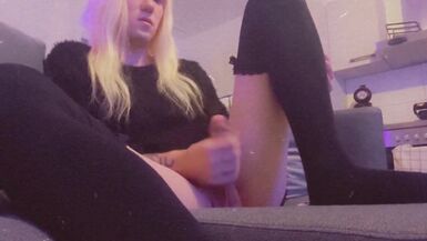 Hot Trap Jerking off on the Couch - 15 image