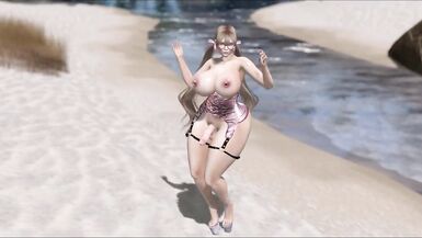 Second Life - Beautiful FUTANARI Showing her PUSSY & BIG COCK - 9 image