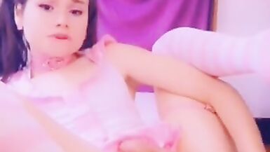 Cute Transgirl Playing with Toys - 15 image