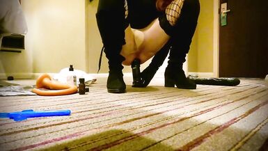 Me taking a large dildo in my destroyed ass - 4 image