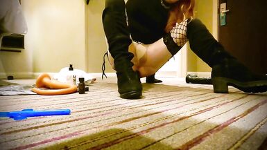 Me taking a large dildo in my destroyed ass - 6 image