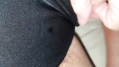 Crossdressing in wife's bodysuit - 10 image