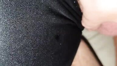 Crossdressing in wife's bodysuit - 11 image