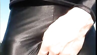 Public Handsfree Cum Ultra Shiny Leohex Leggings & Garter - 12 image