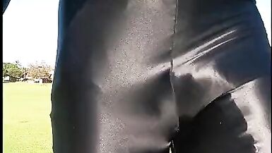 Public Handsfree Cum Ultra Shiny Leohex Leggings & Garter - 13 image