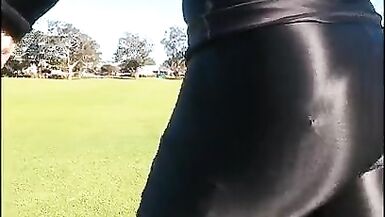 Public Handsfree Cum Ultra Shiny Leohex Leggings & Garter - 2 image