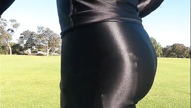 Public Handsfree Cum Ultra Shiny Leohex Leggings & Garter - 6 image