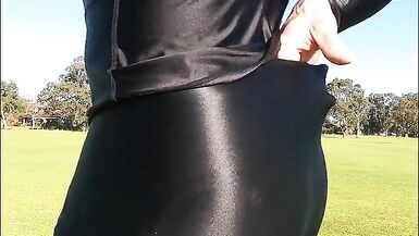 Public Handsfree Cum Ultra Shiny Leohex Leggings & Garter - 7 image