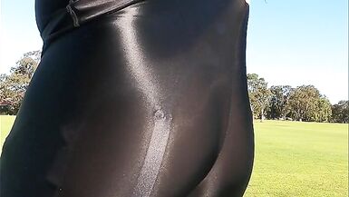 Public Handsfree Cum Ultra Shiny Leohex Leggings & Garter - 8 image