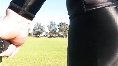 Public Handsfree Cum Ultra Shiny Leohex Leggings & Garter - 9 image