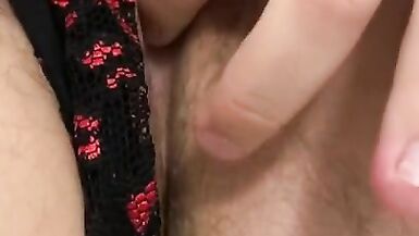 Chubby Trans Boy Torturing his Clit - 9 image