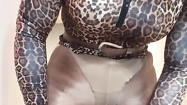 Sloan's Cock & Balls (trans, Female Mask Fetish, Crossdress, Transform, Masturbation, Pantyhose) - 11 image