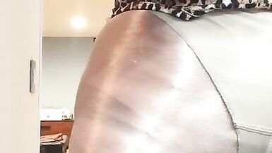 Sloan's Cock & Balls (trans, Female Mask Fetish, Crossdress, Transform, Masturbation, Pantyhose) - 8 image