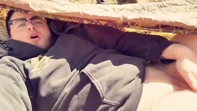 Teen Ftm Playing in Woods