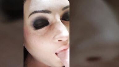 Female Mask Fetish: Kairas Webcam Roleplay Session/Pulls Dick out of Silicone Suit and Masturbates - 8 image