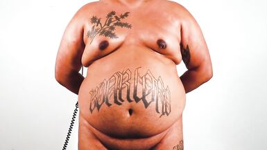 Fat Enby BOARLORD Laughs so Hard their Belly Jiggles on its Own! - 6 image