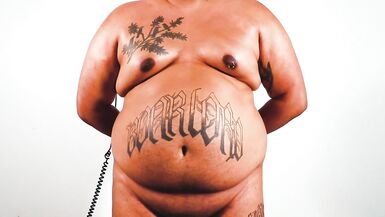 Fat Enby BOARLORD Laughs so Hard their Belly Jiggles on its Own! - 9 image