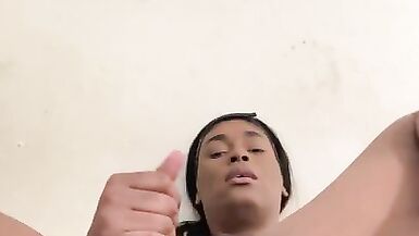 Tranny Fingering Ass while Stroking - 12 image