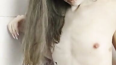 Trans*girl Laska trying out some Giant Toys in her Tight Anal - 2 image