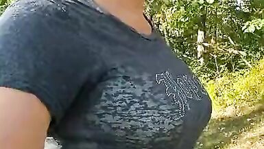 CD at public park quick walk in skirt - 13 image