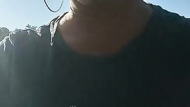 CD at public park quick walk in skirt - 7 image