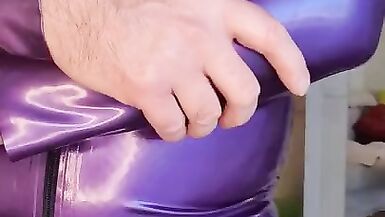 Rachel Latex Struts in a Purple Latex Dress - 7 image