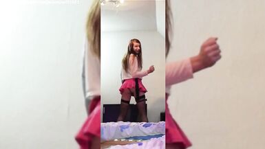 Nikki dances in her pink skirt - 5 image