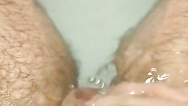 FTM little Dick Wank in the Bath and Cum - 13 image