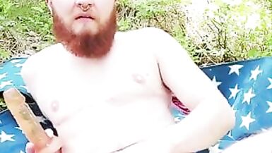 Man With Pussy Naked In The Forest - 12 image