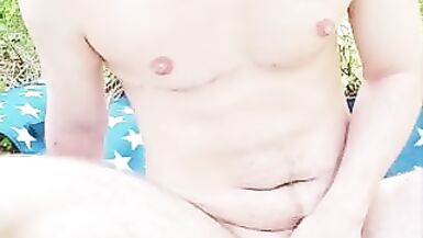 Man With Pussy Naked In The Forest - 5 image