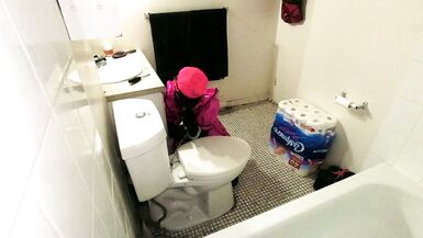 Sissy Maid Shackled to Toilet - 7 image