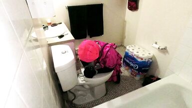 Sissy Maid Shackled to Toilet - 9 image