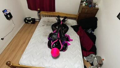 Sissy Maid Self Bondage Armbinder Hogtied