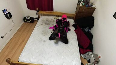 Sissy Maid Self Bondage Armbinder Hogtied - 13 image