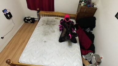 Sissy Maid Self Bondage Armbinder Hogtied - 15 image