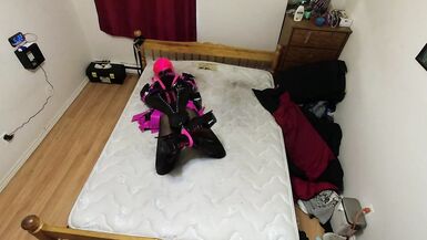 Sissy Maid Self Bondage Armbinder Hogtied - 8 image