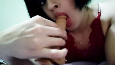 Teen Femboy in Red Lingerie - 9 image