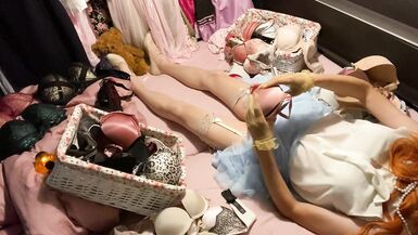 TG Girl Fuck Bra (Victoria's Secret Bombshell 32B) in White Blouse - 15 image