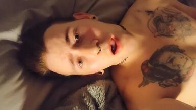 Cute Enby Drops their Phone on their Face before they CUM! (Silly, Homemade, hi Pornhub :p)