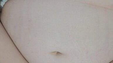 BBW Trans Girl moans as she jerks and cums PoV - 1 image