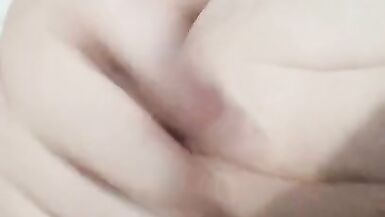 BBW Trans Girl moans as she jerks and cums PoV - 10 image