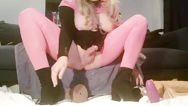 Sissy Cumslut Training my Pussy with Huge Toys - 14 image