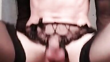 Hardcore squirting sissy slut rides dildo - 10 image