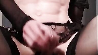 Hardcore squirting sissy slut rides dildo - 14 image