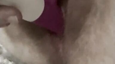 Trans man uses toy to suck and fuck his boy pussy - 6 image