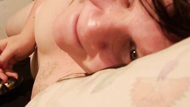 Blue Eyed Trans Girl asking you to Jerk off while she Smokes - 15 image