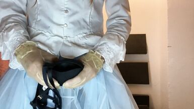 Trans Girl Bra Fuck(Gossard Everyday 30B) & Cum in Bra - 10 image