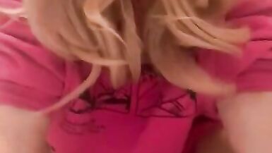 Horny Boy Pussy Princess Bounces on Cock in the Bathroom - 6 image