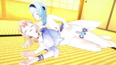 Genshin Impact: FUTA EULA x JEAN (3D Hentai) - 3 image